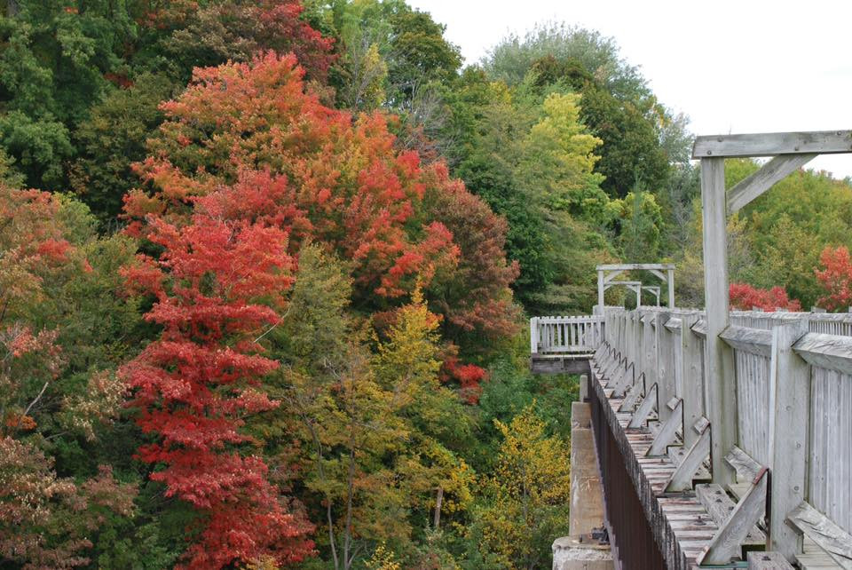 The Menestung Bridge near Goderich in the Fall Credit: Fred Martin & G2G Rail Trail Inc.