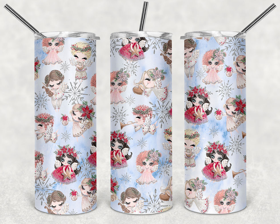 Thumbnail: 20 oz. Christmas Themed Stainless Tumbler