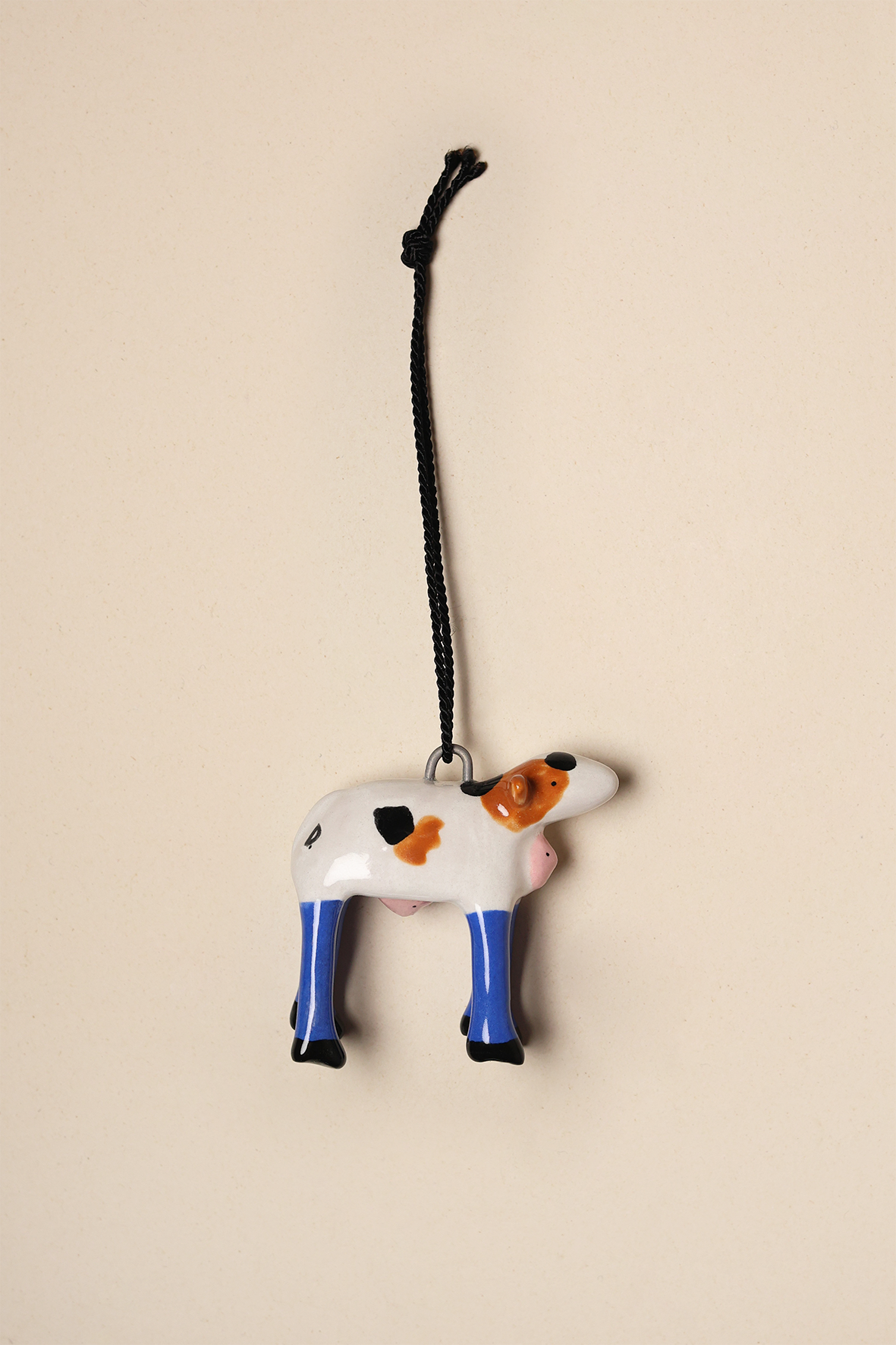 "The Peek-a-boo Cow" Christmas ornament