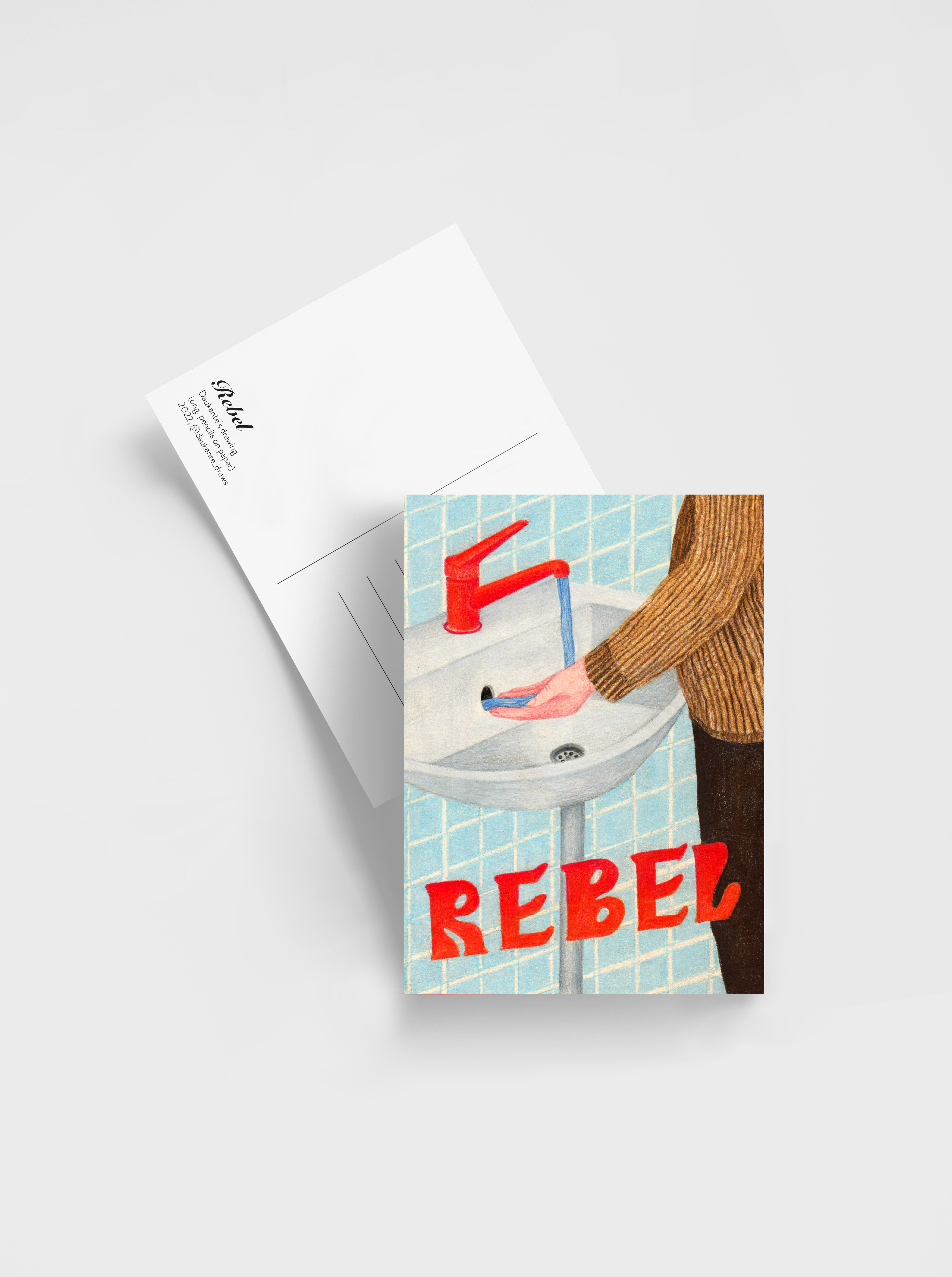 "Rebel" postcard