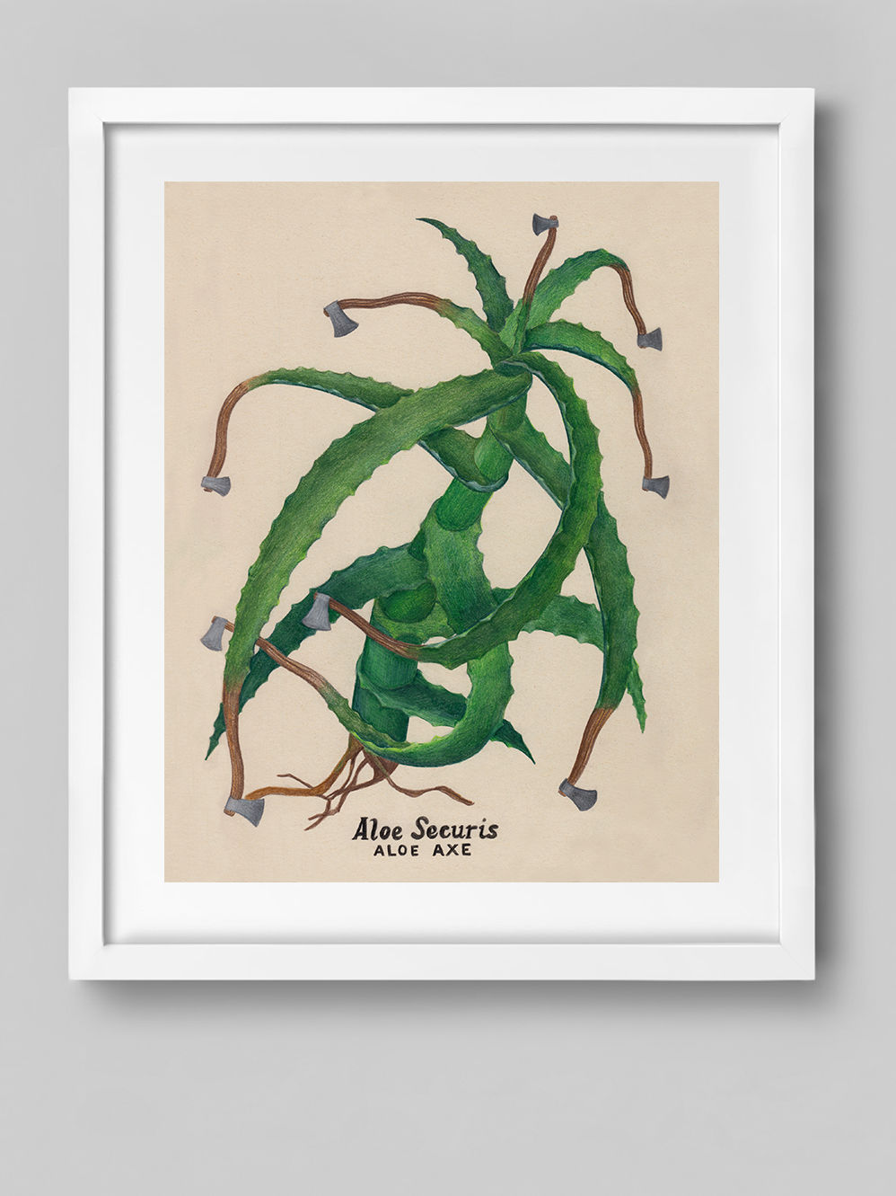 "Aloe securis" print