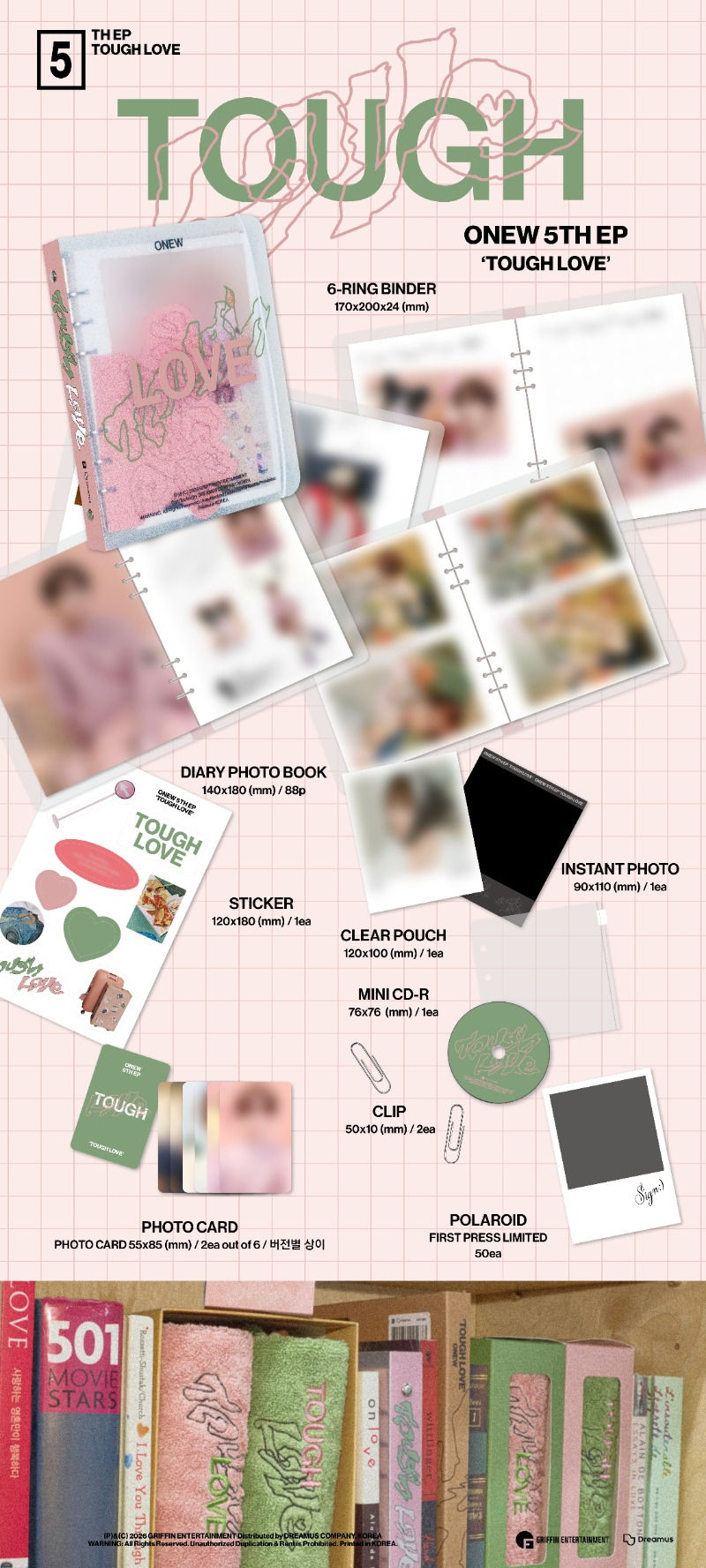 ONEW | 5th EP Album TOUGH LOVE (NOTE Ver.)