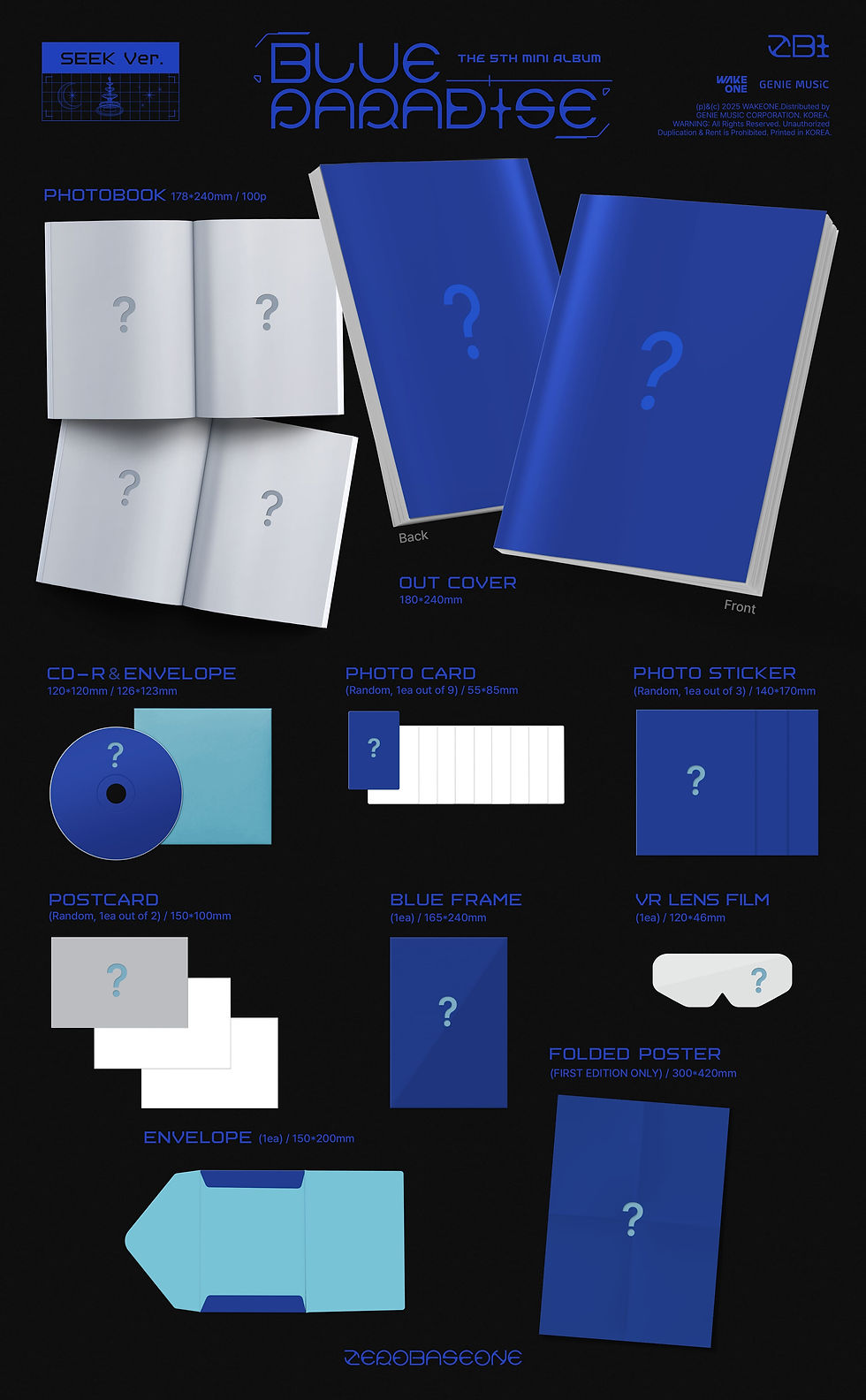 Thumbnail: ZEROBASEONE | 5th Mini Album - BLUE PARADISE (HIDE Ver. / SEEK Ver.)
