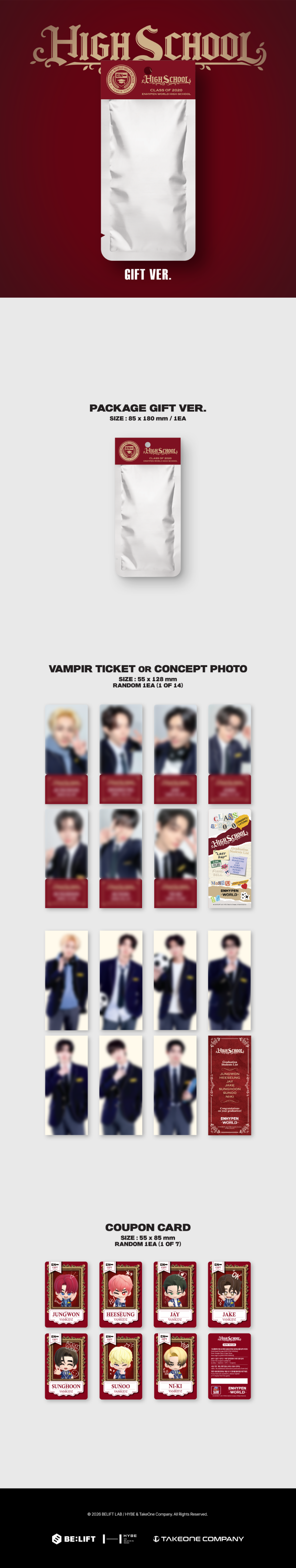 Thumbnail: ENHYPEN | MD - ENHYPEN WORLD COUPON CARD COLLECTION (HIGH SCHOOL GIFT Ver.)