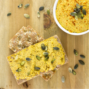 con semillas de calabaza y pistacho