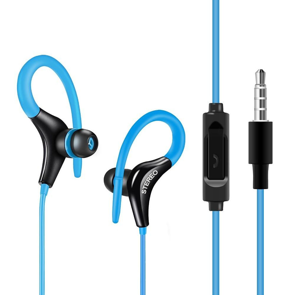 Miniatura: Universal In-Ear Sports Headphones with Microphone