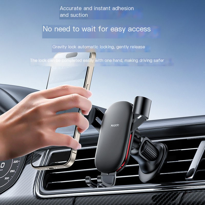 Miniatura: Yesido Car Phone Holder with Gravity Metal Base