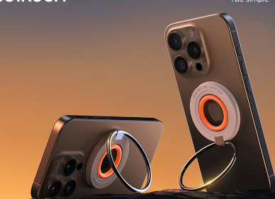 Miniatura: Zinc Alloy Magnetic Phone Ring Stand with Silicone Grip
