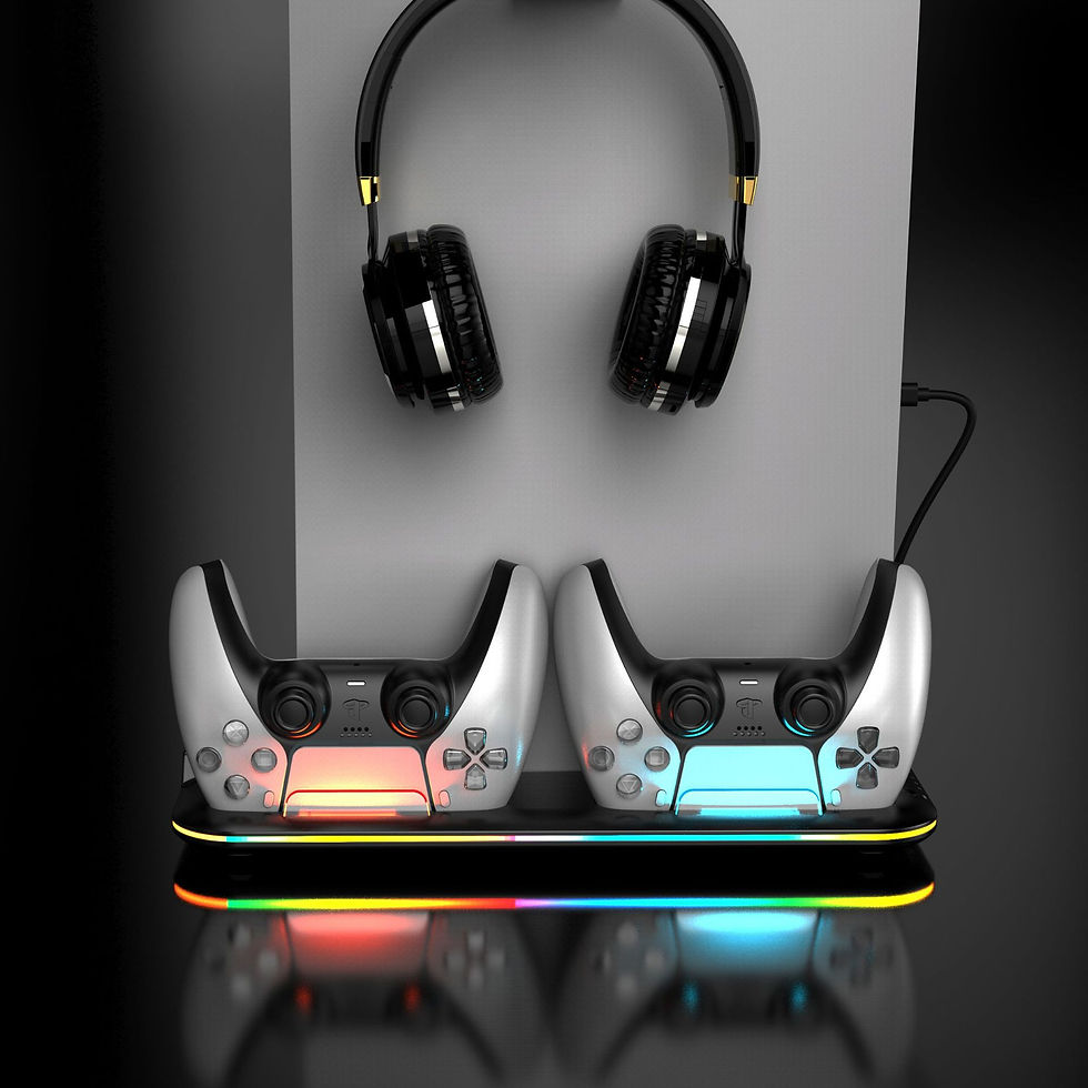 Miniatura: PS5 Charging Dock with RGB Light for Controllers and Headset