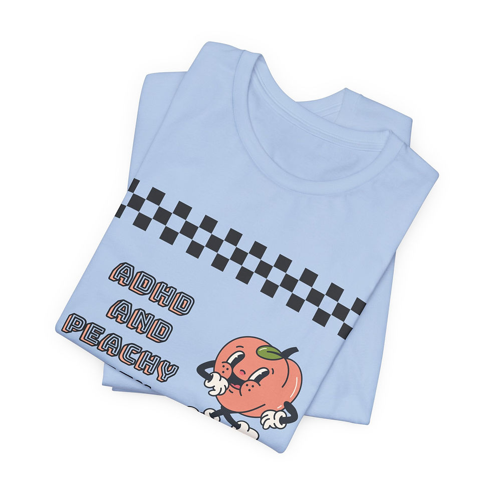 Thumbnail: ADHD & Peachy Keen Retro Checkerboard Tee