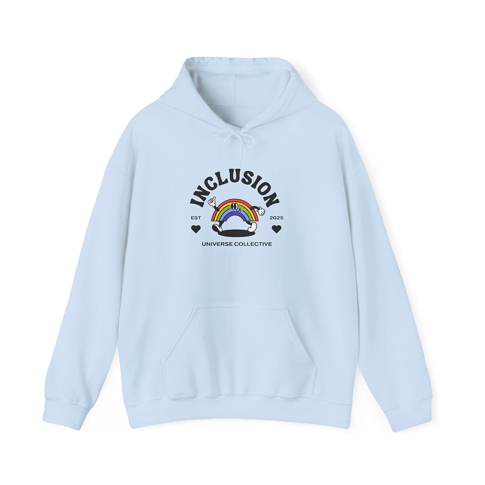 Thumbnail: Inclusion Rainbow Hoodie — 'Inclusion' Universe Sweatshirt