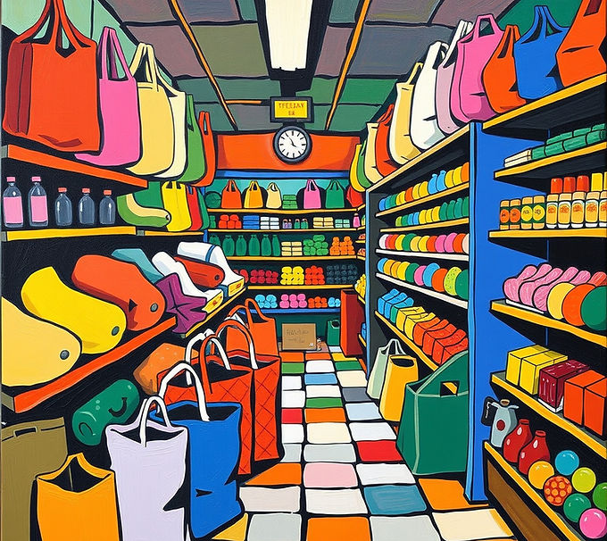 Painting in the style of Matisse of a gr