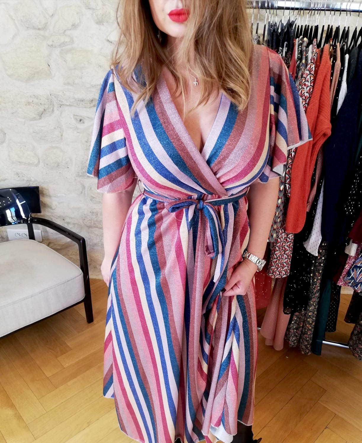 Robe Iris Bleu