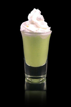 Scooby Snack, nonalcoholic scooby snack, Nonalcoholic shots, melon shots, banana shots, coconut shots, pineapple shots