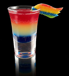 Double Rainbow, Rainbow Shot, Layered Shot, Nonalcoholic Shot.