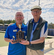 LBCP President, Garry Parenteau presents Trophy to TLBC President David Fredricksen