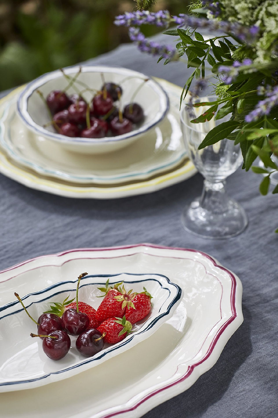 Plats Les Filets rouge, bleu, jaune, Gien