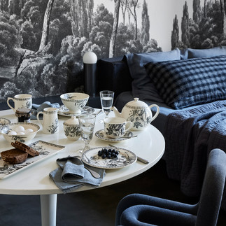 Plat à cake, Tulipes Noires, Gien