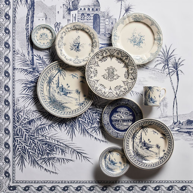 Collection les Dépareillées - bleu, la Faïencerie de GIEN - assiettes