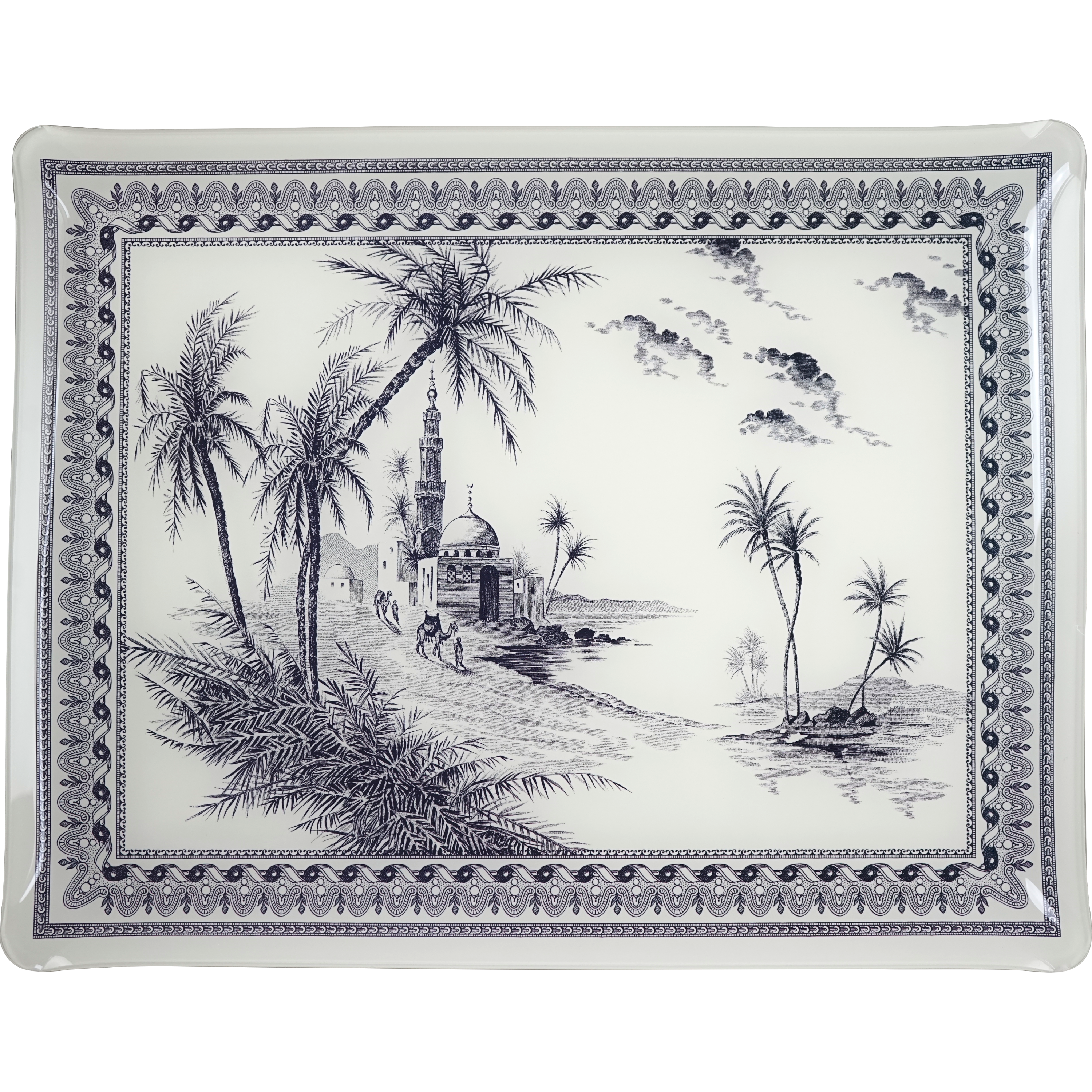 Plateau acrylique GM Les Dépareillées bleu, GIEN