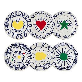Assiettes dessert, collection Archipel Sentimental, GIEN