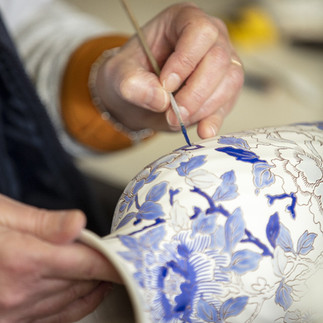 Décoration d'un vase, Gien