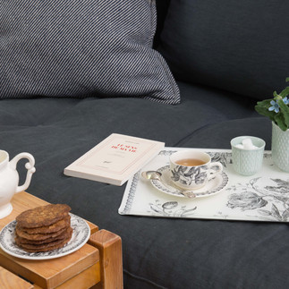 Plateau acrylique, Tulipes Noires, Gien