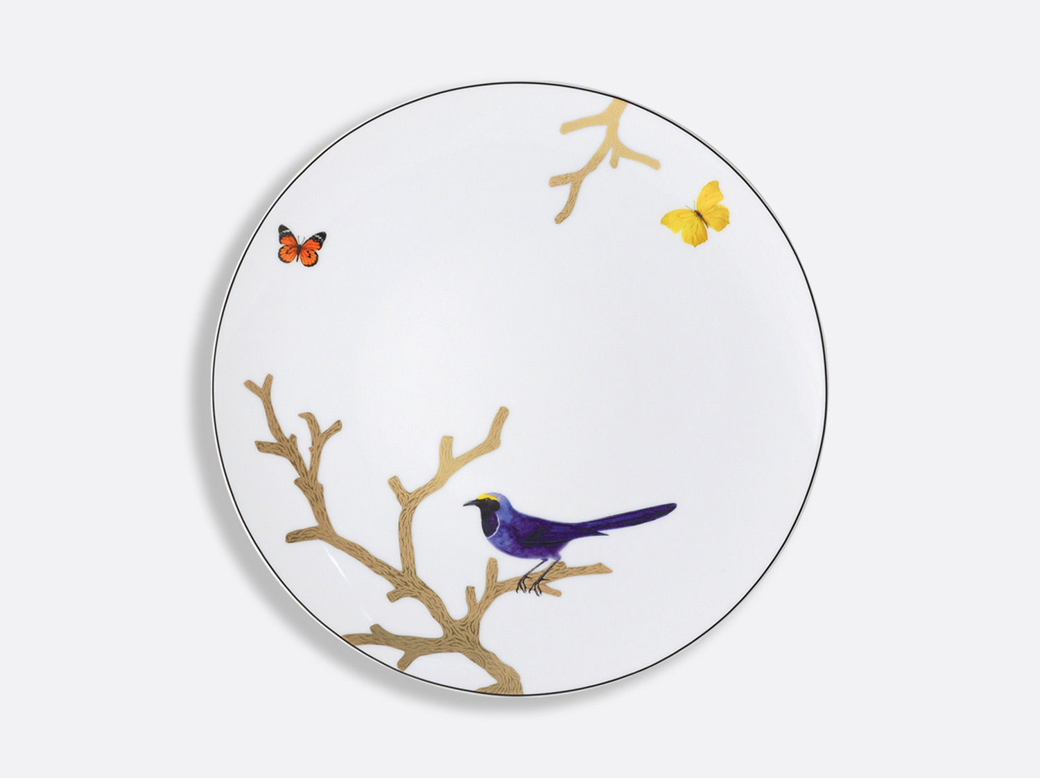 Assiette plate, Aux Oiseaux, BERNARDAUD