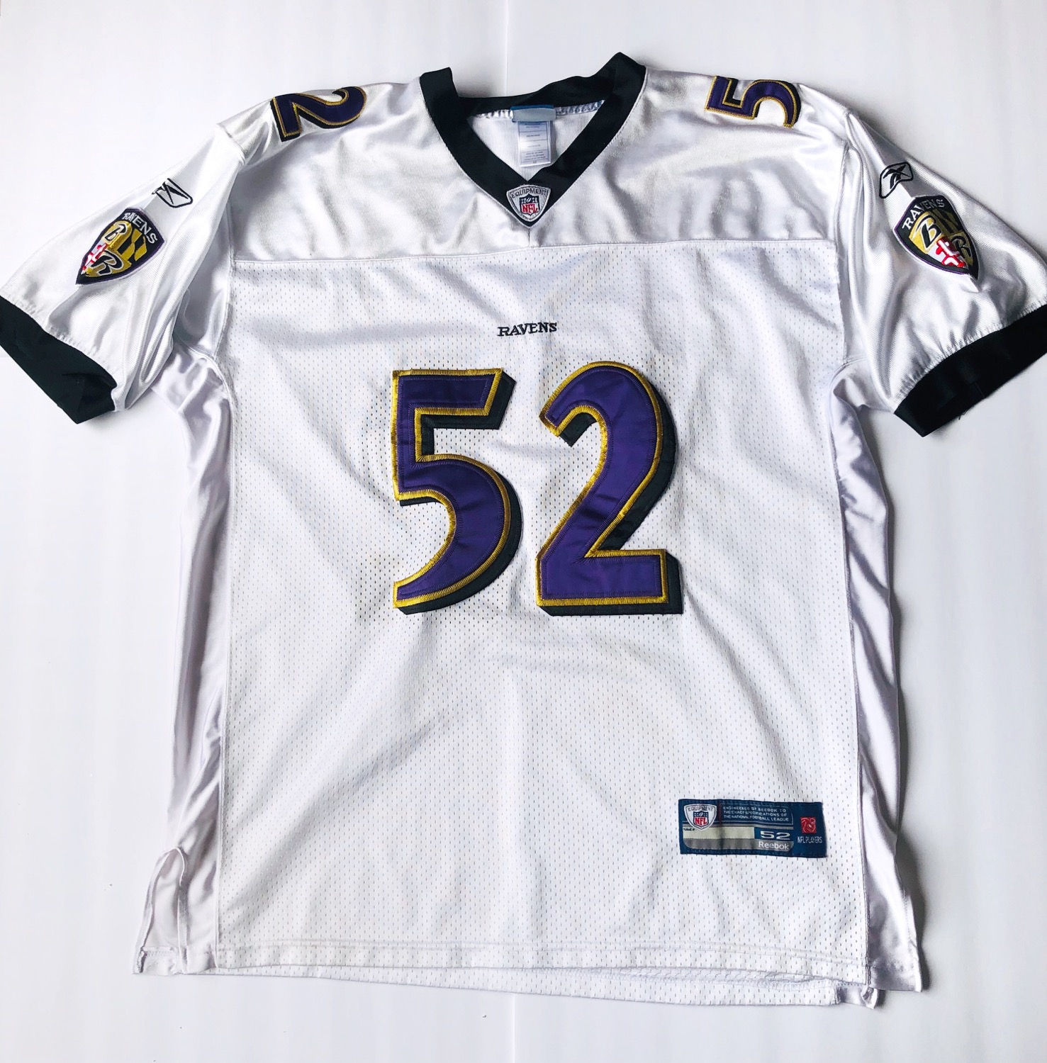 52 REEBOK RAVENS LEWIS JERSEY - WHITE