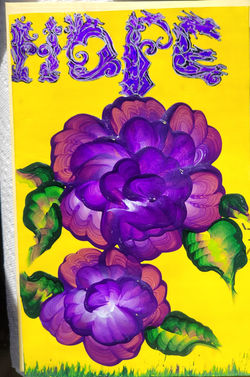 Hand Painted Hope Card