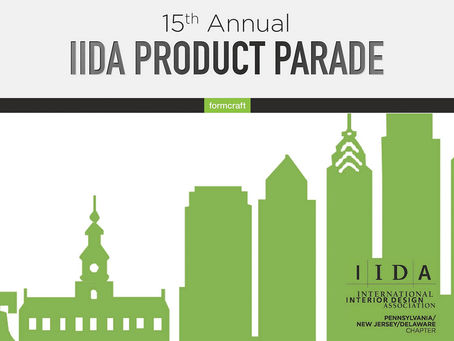 New Products Showcase & Networking at 15th Annual IIDA Product Parade in Philadelphia.
