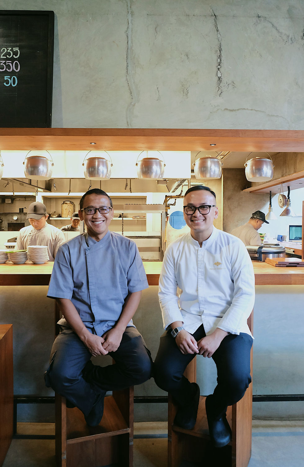 Rachmad Hidayat, Head Chef at Kaum Jakarta, and Chef Benvi from Kayu Manis