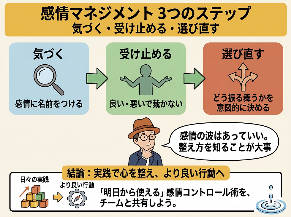 感情マネジメント3つのステップ 気づく・受け止める・選び直す