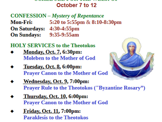 Month of Prayer to the Theotokos (October 2024)