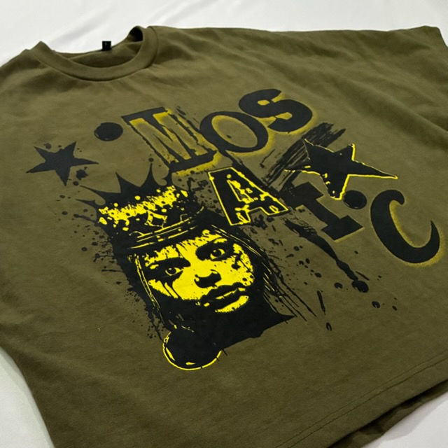 Thumbnail: MOSAIC OLIVE GREEN BOX TSHIRT "5STAR ART"