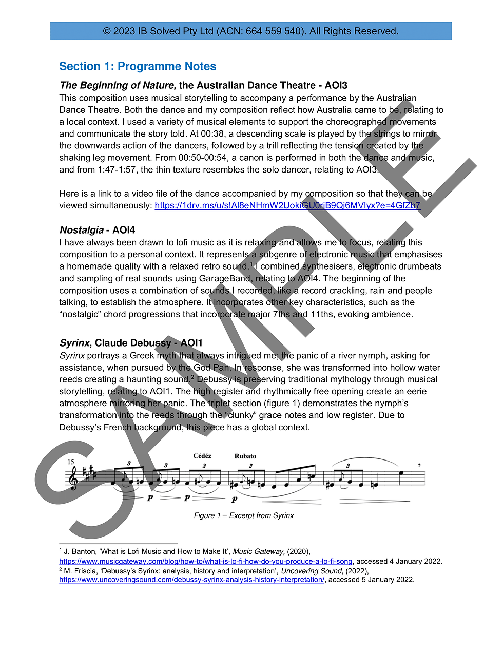 IB Music HL Presenting Portfolio Example 1 (36/40)