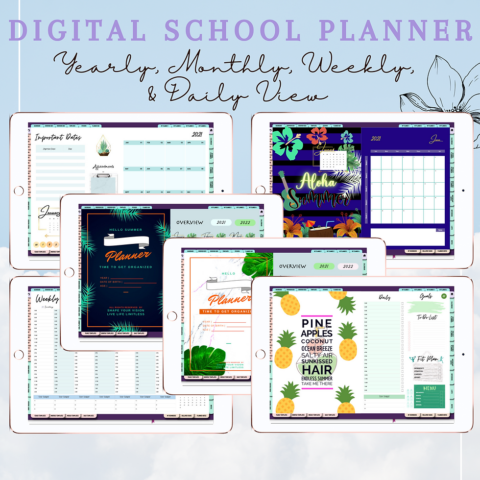 Thumbnail: 2022 Digital Planner | School Planner Dashboard Edition | Instant Download