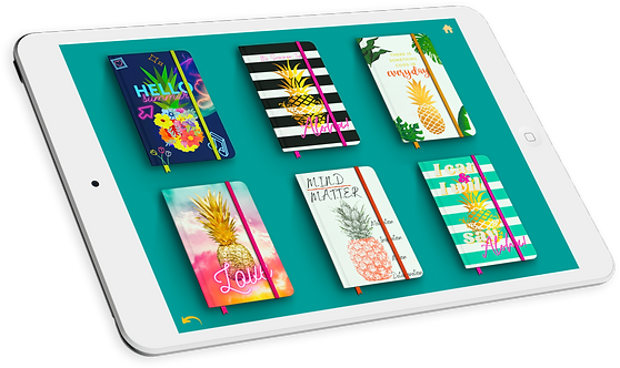 6 Subject Pineapple Notebooks