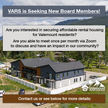 VARS Seeks New Board Members