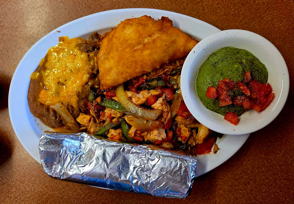 Chicken fajitas at Falcon Restaurant