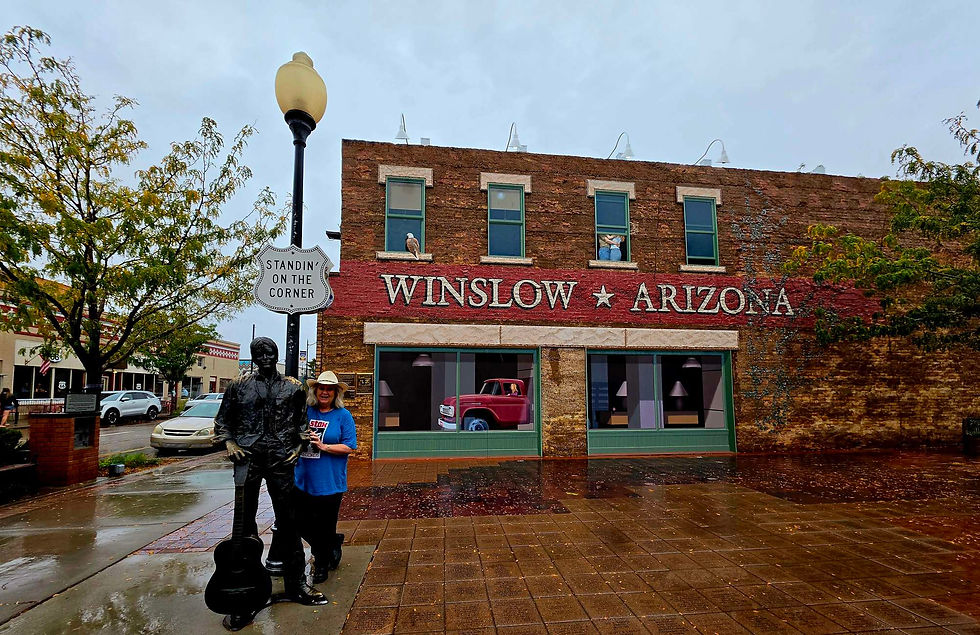 Standin' on the Corner Park in Winslow, Arizona.