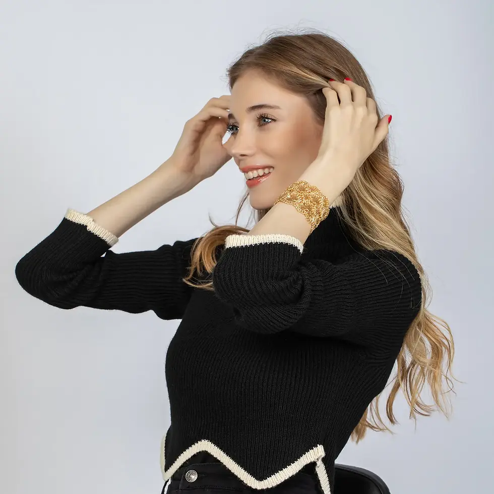 Thumbnail: Wide Crochet Bracelet