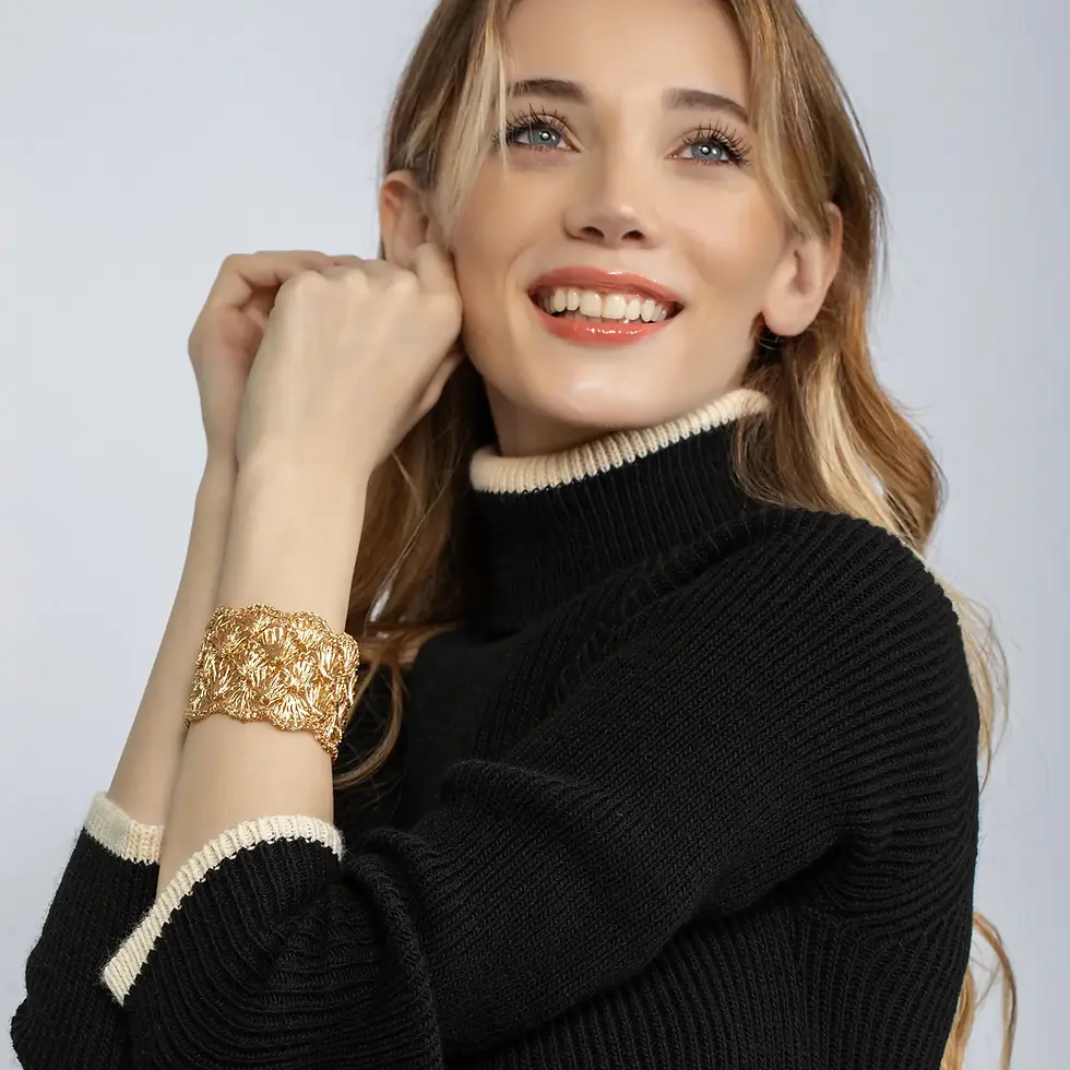 Thumbnail: Wide Crochet Bracelet