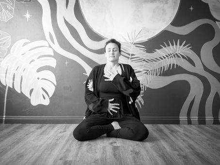 Person doing breathwork