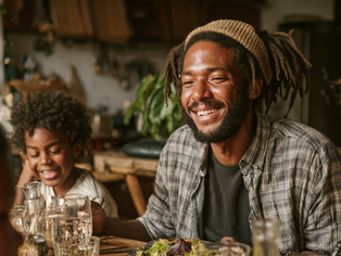 Man and daughter enjoying recovery