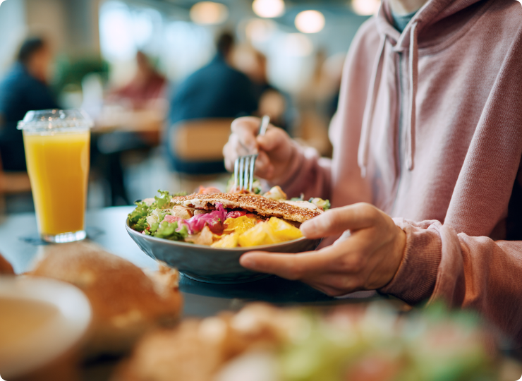 Eat healthy at rehab