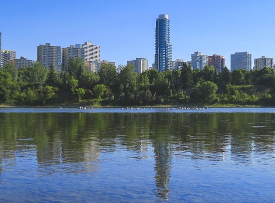 Edmonton skyline river valley North Saskatchewan River