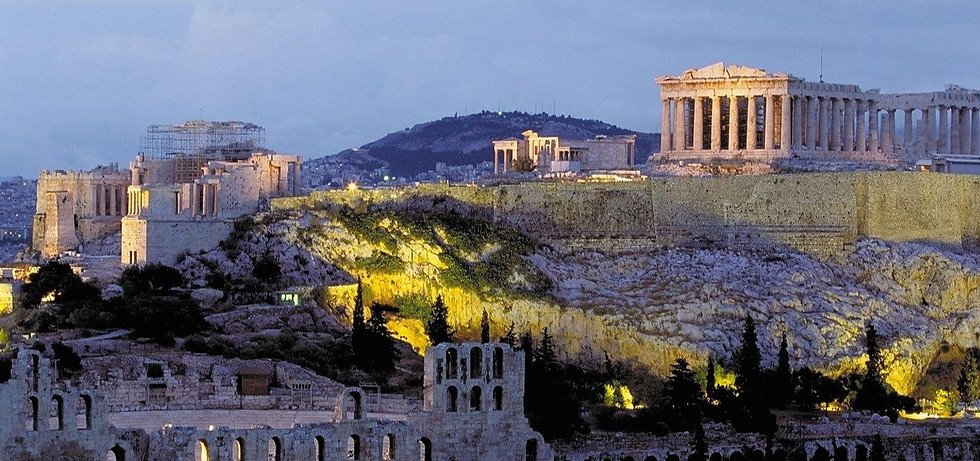 The Acropolis of Athens at dusk, a highlight of cultural and luxury tours in Greece