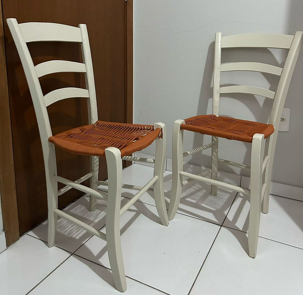 Cadeiras depois da reforma