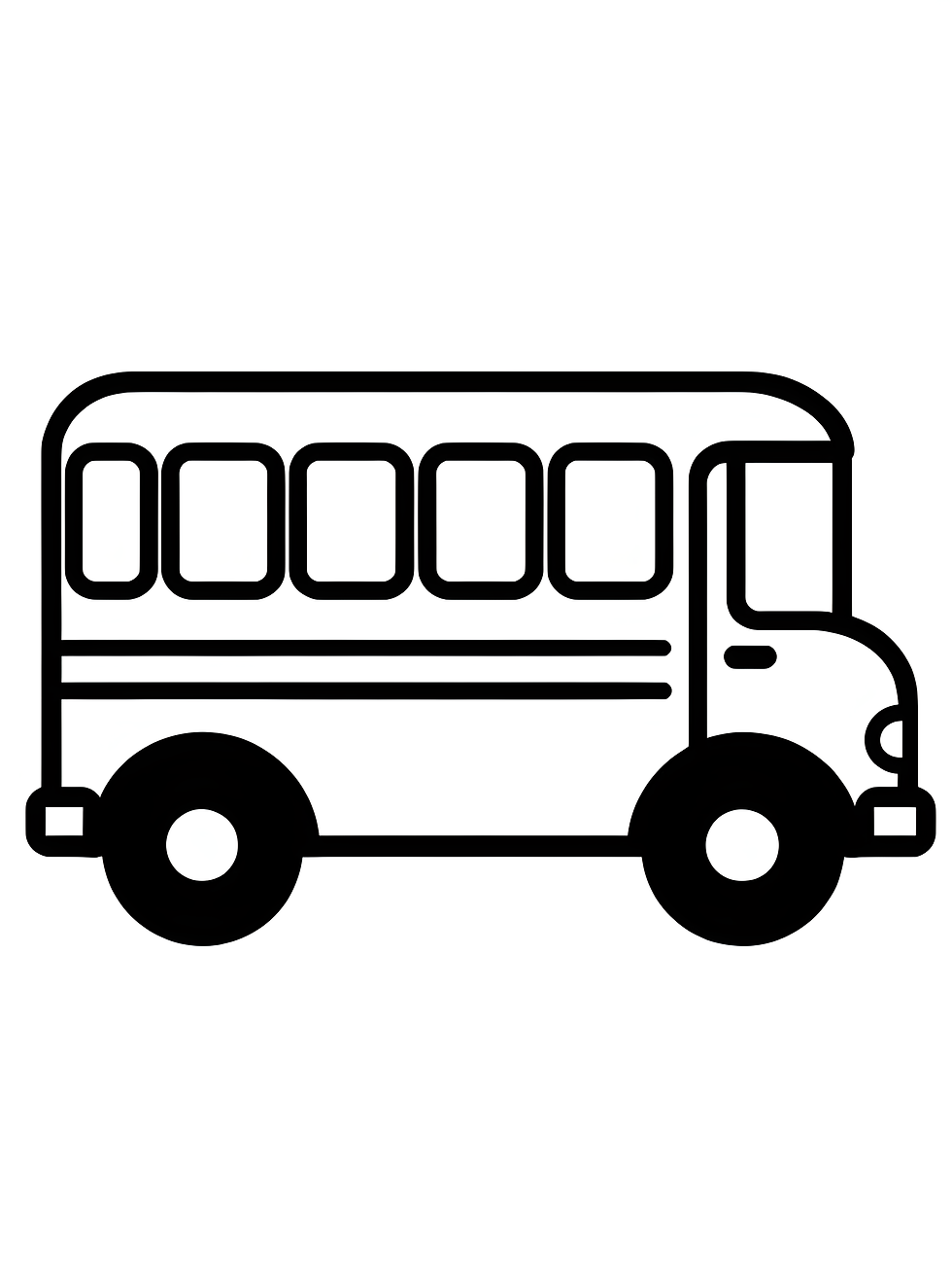 Simple bus colouring page